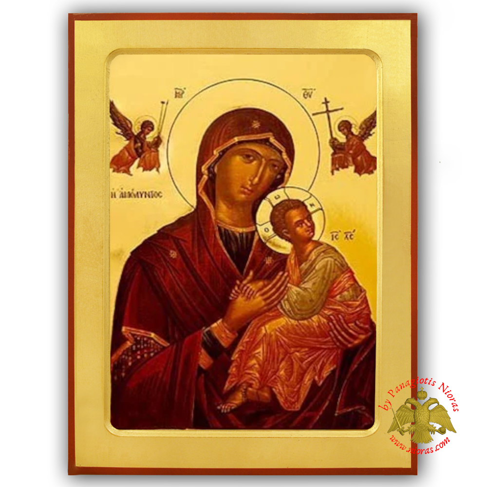 Holy Virgin Mary Amolyntos Wooden Icon